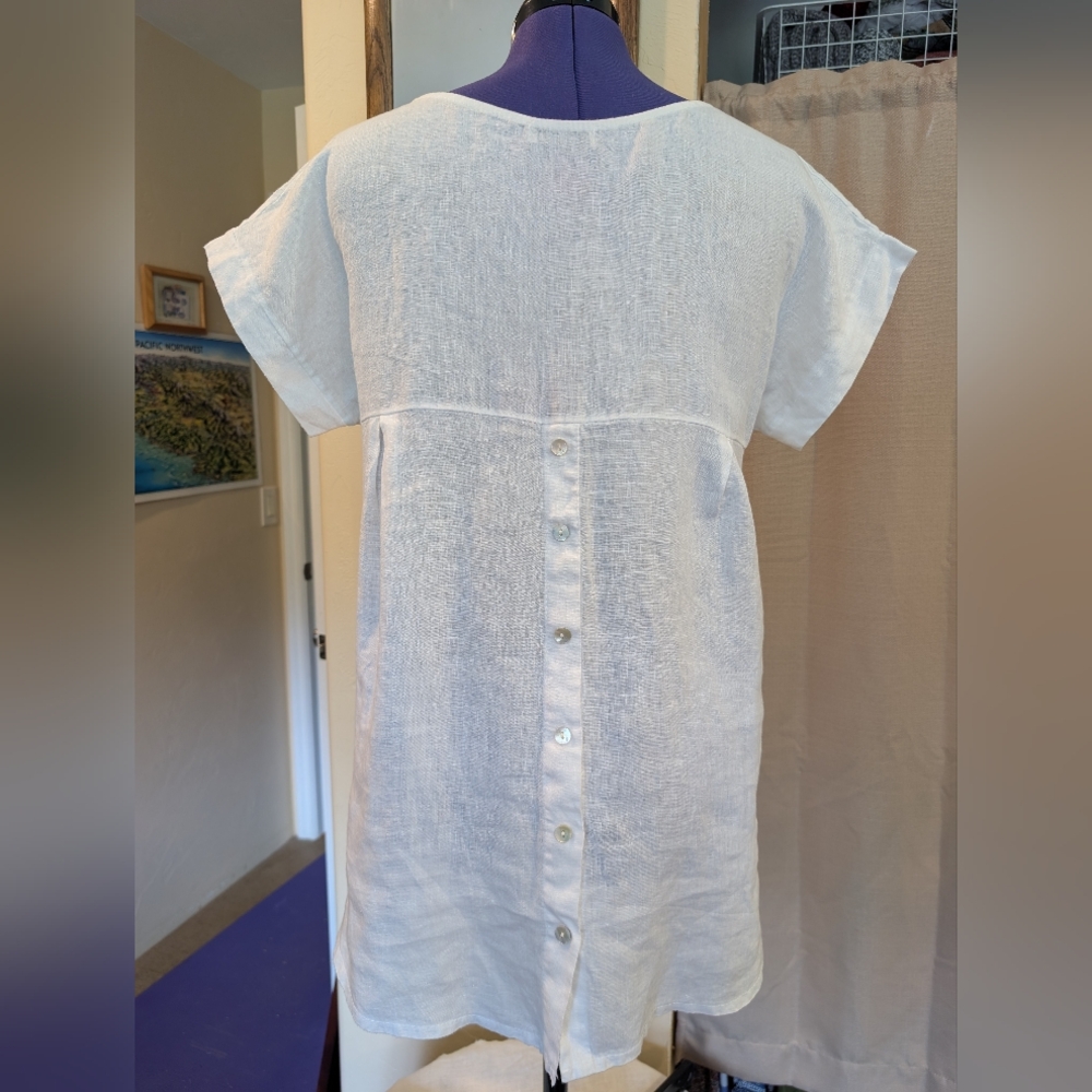Terzo Millennio Linen Women's Blouse - Picture 2 of 9